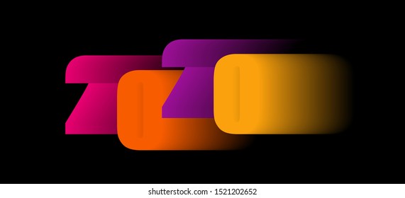 Happy new year greeting with number 2020. Vector illustration