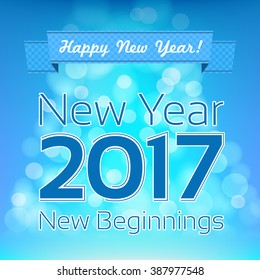 Happy New Year greeting vector design template