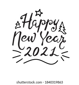 Saludos felices de Año Nuevo con decoración adicional. Adecuado tanto para postales como para souvenirs y decoración
