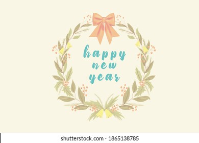 Happy New Year Greetings Card - Illustration