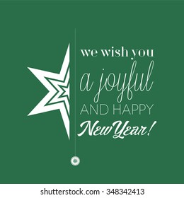 Happy new year greetings. Flat design style