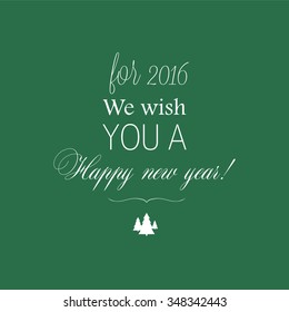 Happy new year greetings. Flat design style