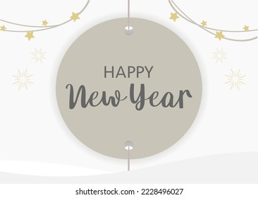 Happy New Year grey background