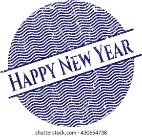 Happy New Year grunge style stamp