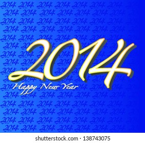 Happy New Year Hand Lettering 2014