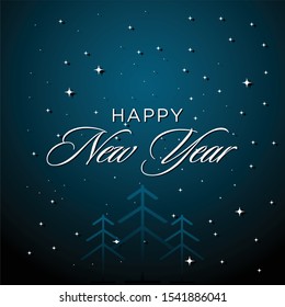 'Happy New Year' hand lettering