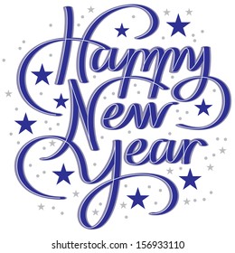happy new year hand lettering