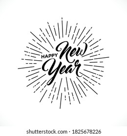 Happy New Year hand lettering