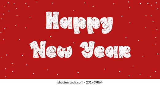 HAPPY NEW YEAR hand lettering