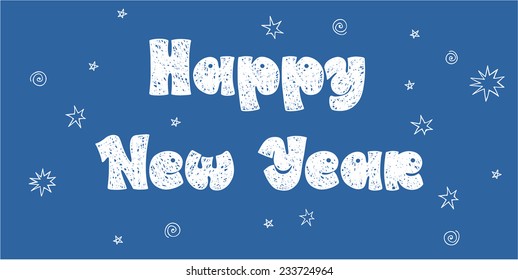 HAPPY NEW YEAR hand lettering