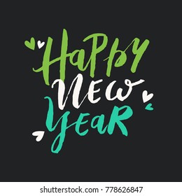 Happy New Year hand made calligraphy
