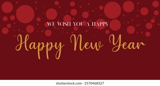 Happy New Year handwritten lettering design. Holiday calligraphy text for postcard, poster, banner design element. New Year 2026