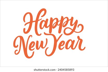 happy new year handwritten vector illustration