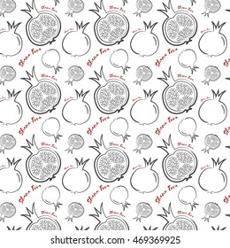 happy new year in Hebrew. pattern background. Hand drawn elements. Rosh Hashanah symbols. Vector