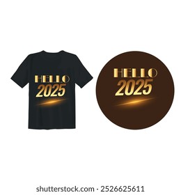 Feliz ano novo vetor de alta resolução T shirt design