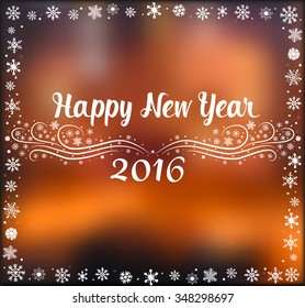 Happy New Year. Holiday card. Vector illustration