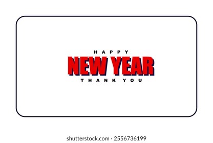Happy New Year Holiday concept. Template for background, banner, card, poster, t-shirt with text inscription