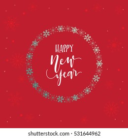 Happy new year and Holiday. Floral Set.