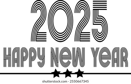 Feliz año Nuevo Imagen de tipografía de Vector de Festiva