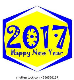 Happy new year Holiday Vector Illustration background