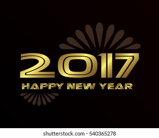 Happy New Year. Holiday Vector Illustration.