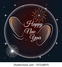 Happy New Year. Holiday Vector Illustration.