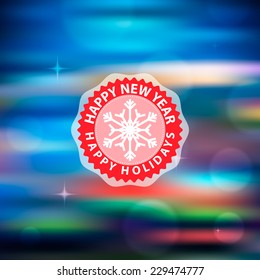 Happy New Year and Happy Holidays vector illustration for holiday design, party poster, greeting card, banner or invitation.