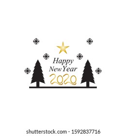 Happy new year icon and symbol template