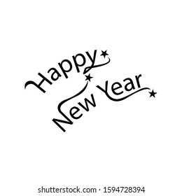 Happy new year icon and symbol template