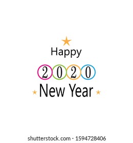 Happy new year icon and symbol template