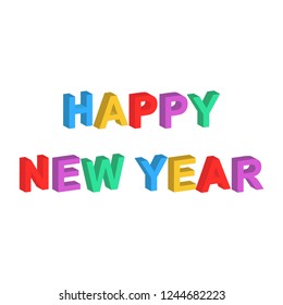happy new year icon vector