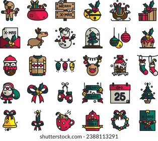 Ilustración del vector de icono de Año Nuevo Feliz