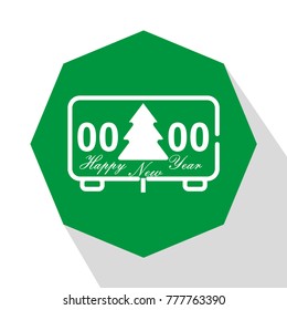 happy new year icon vector