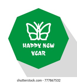 happy new year icon vector