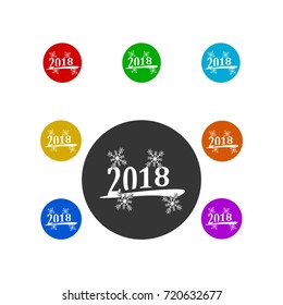 Happy New Year icon,vector