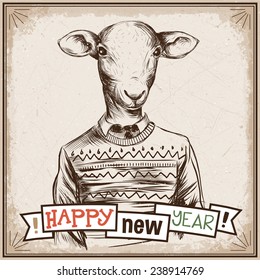 Happy new year illustration