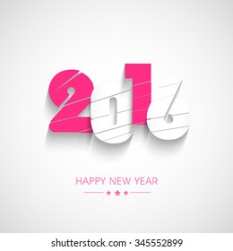 Happy new year illustration or greeting card with beautiful typography,