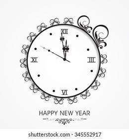 Happy new year illustration or greeting card with beautiful typography,