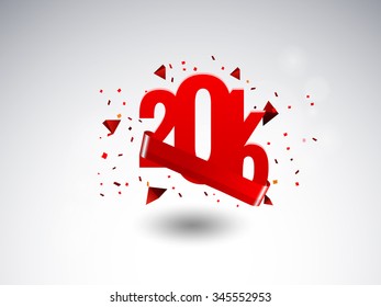 Happy new year illustration or greeting card with beautiful typography,