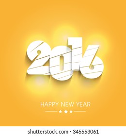 Happy new year illustration or greeting card with beautiful typography,
