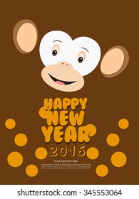 Happy new year illustration or greeting card with beautiful typography,