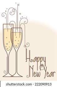 Happy new year illustration sign
