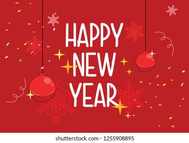 Happy New Year Illustration Template