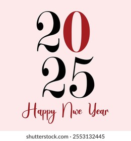  Happy New Year illustration with typography lettering. Vector illustration template. greeting cards.