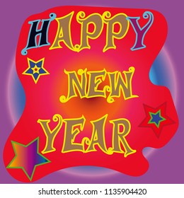 happy new year illustration vector