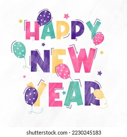 Happy New Year Illustration Vector. Happy New Year Background. New Year Web Banner Vector