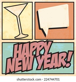 happy new year, illustration in vector format