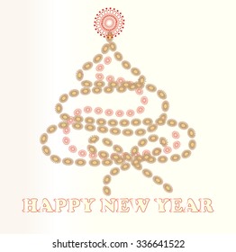 Happy New Year illustration vector design.