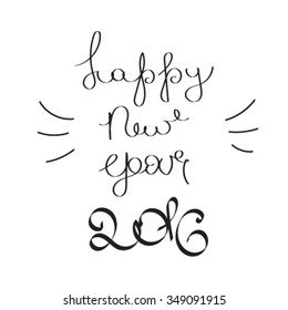 Happy New Year / inscription / 2016 / lettering