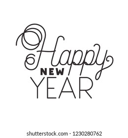 happy new year isolated icon